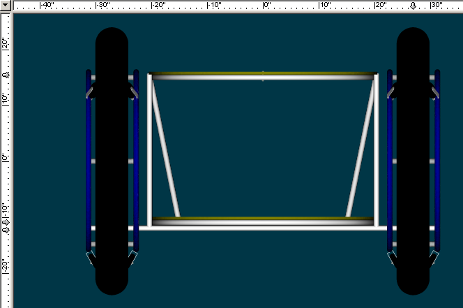 monocycle beginning back view