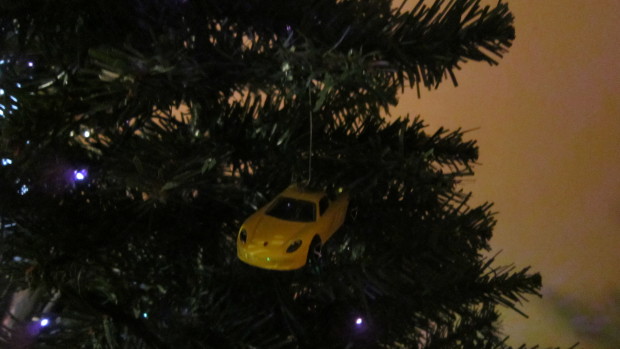 Hot Wheels car Christmas ornament yellow sports